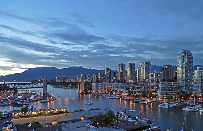 Granville Island by night