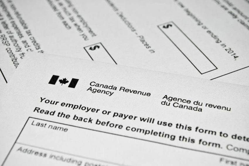 A form made by the Canada Revenue Agency